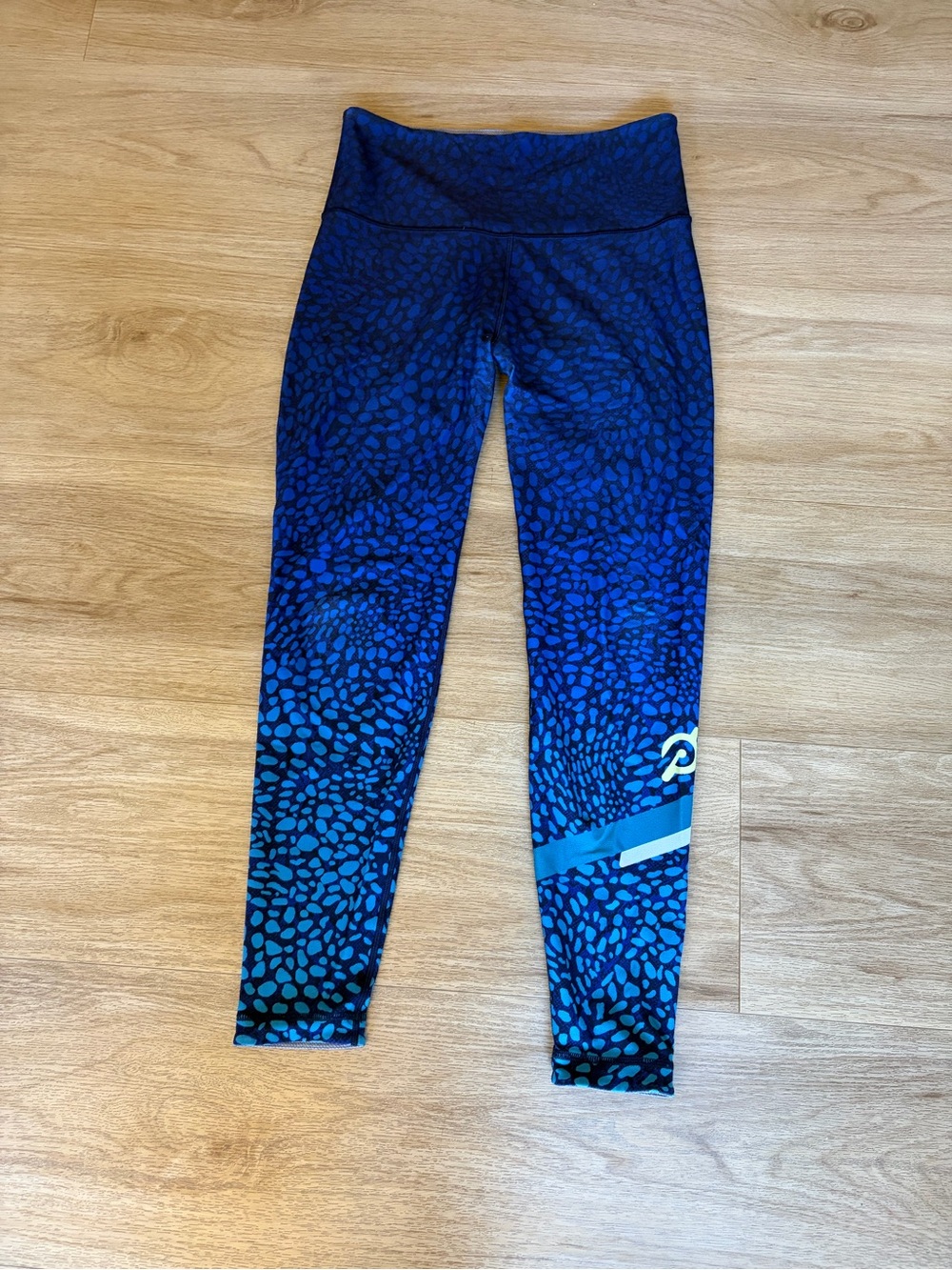 Peloton Blue Patterned High-Rise Leggings